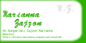 marianna zajzon business card
